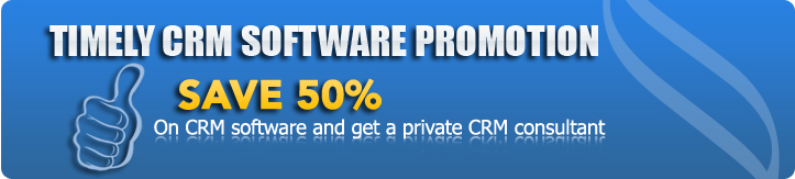 50% off CRM software promotion
