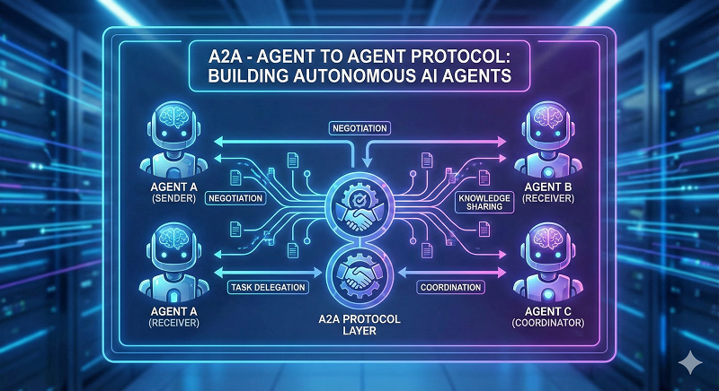 Illustration showing agent-to-agent interaction in CRM