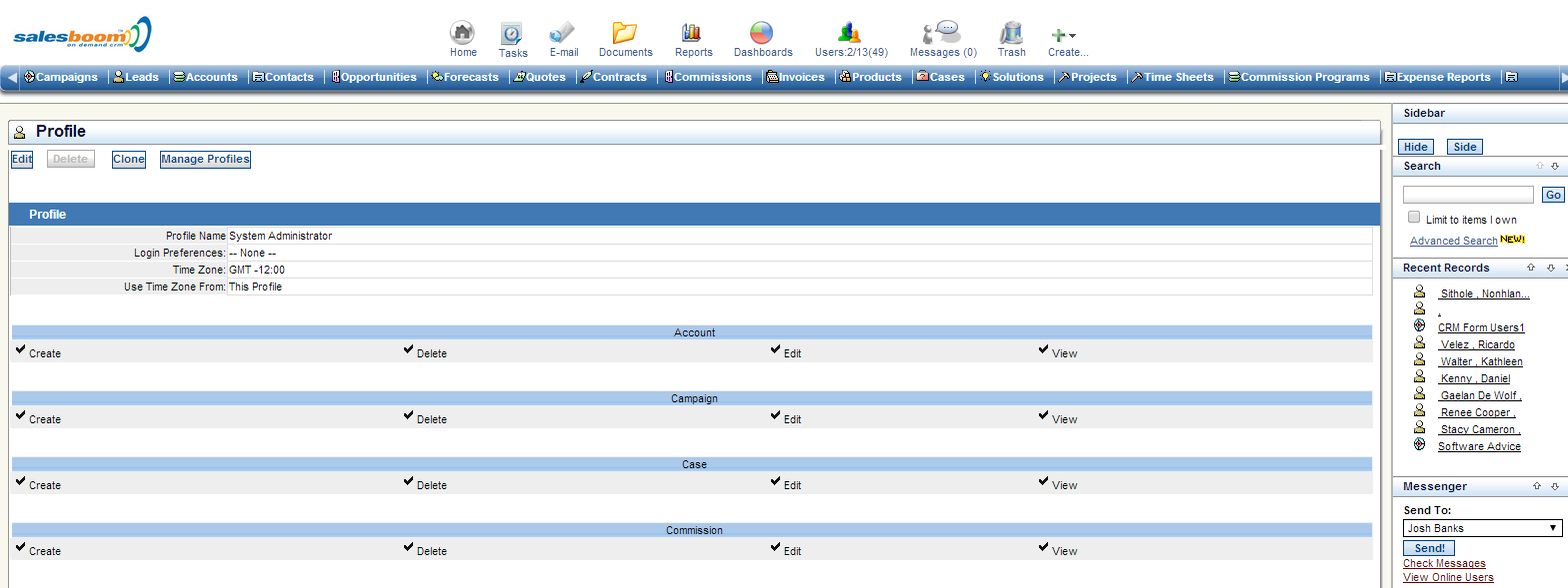 Cloud-CRM-Profile-Based-Security | Salesboom