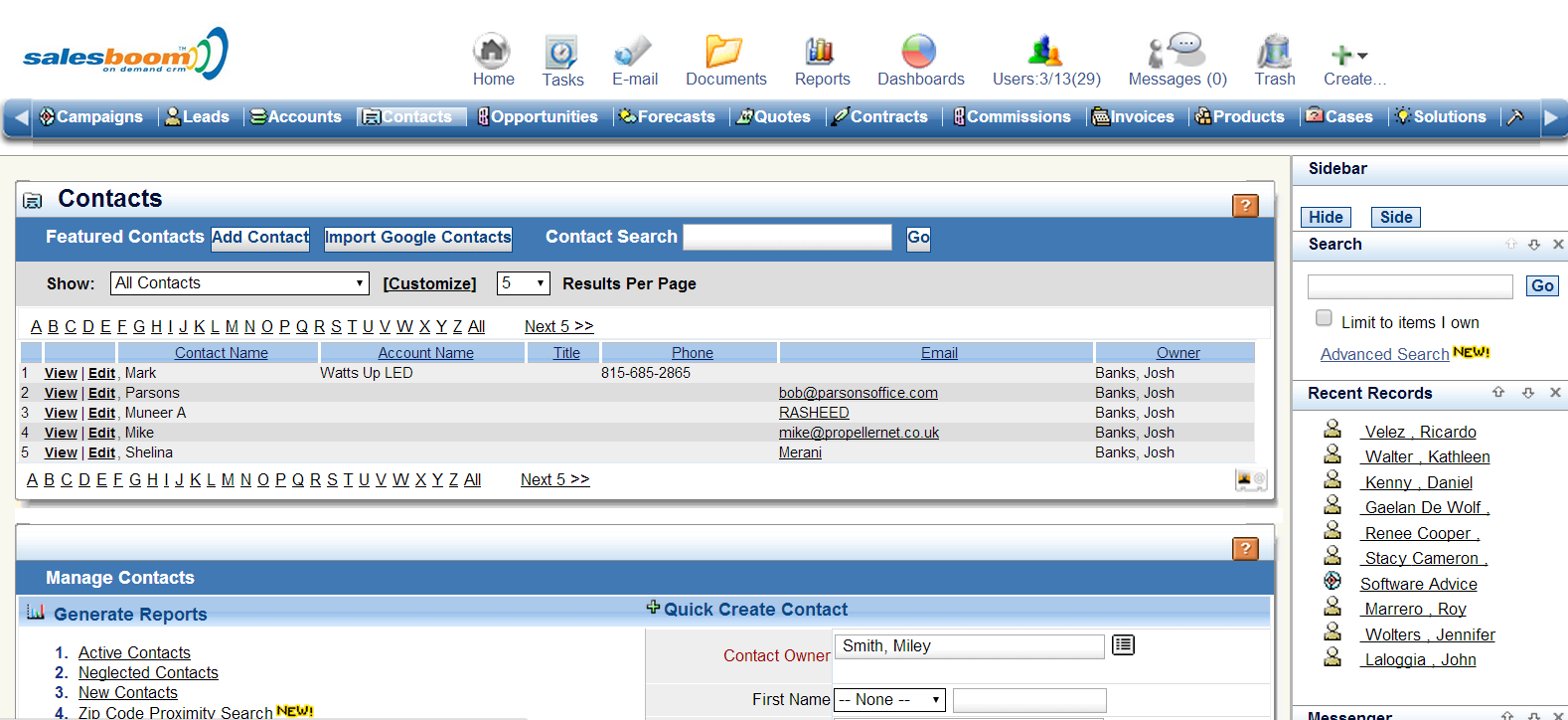 Contact-management-software-screenshot