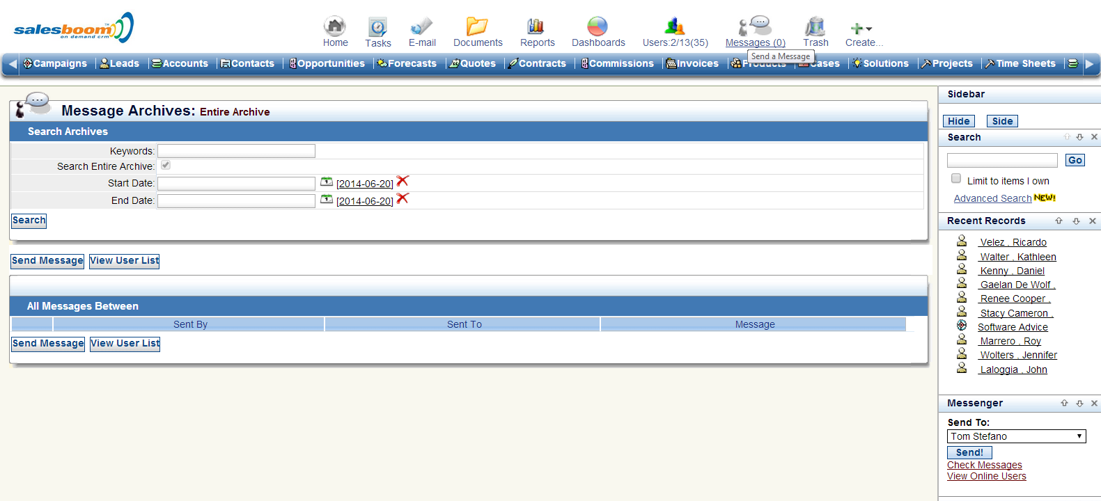 Online Crm Software Screenshots